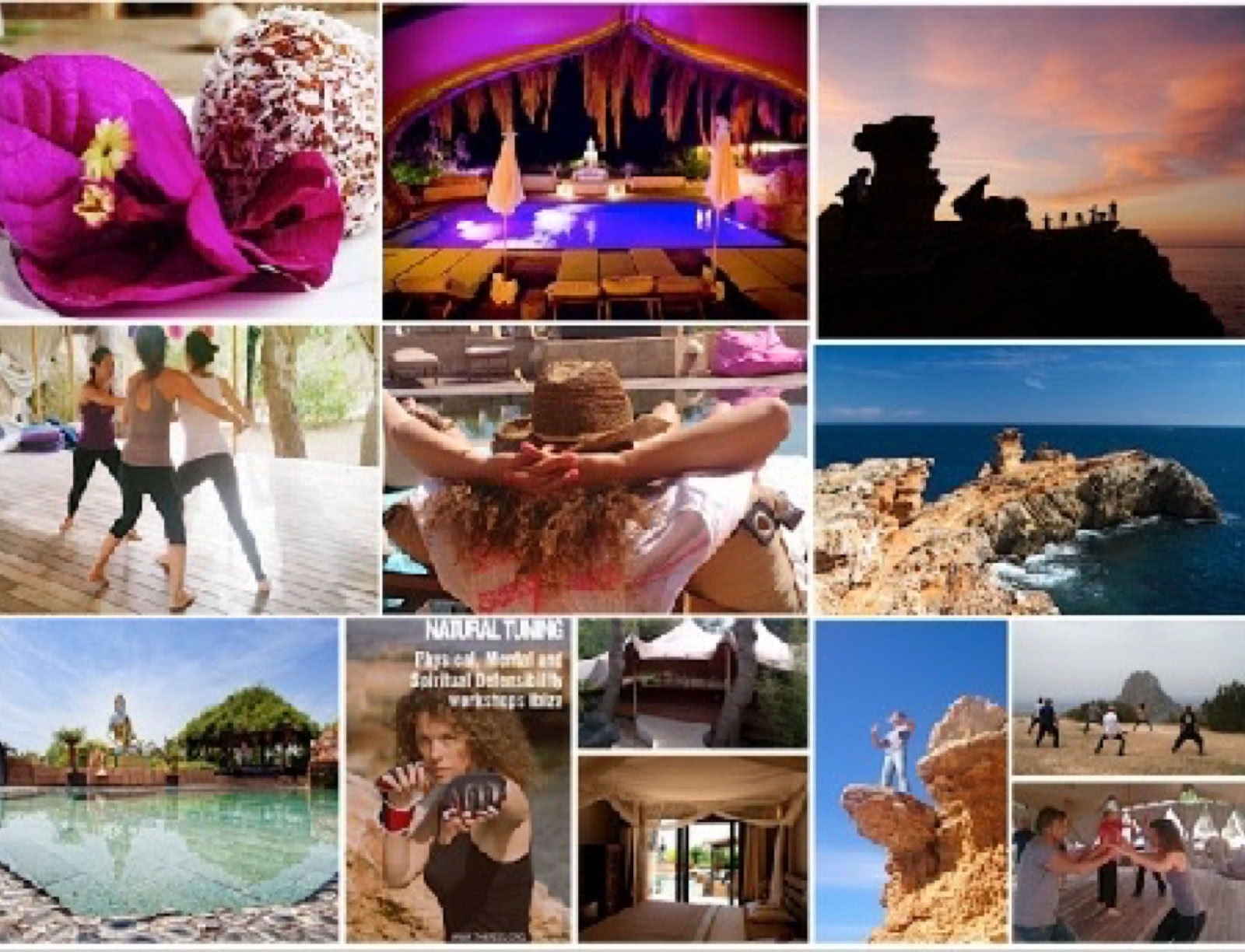 Training collage Ibiza Natural Tuning Retreat