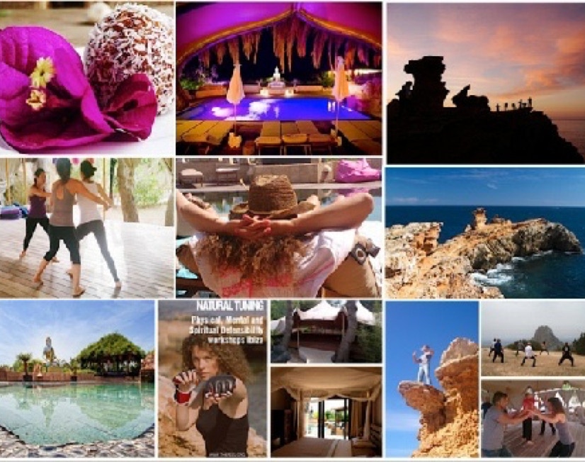 Training collage Ibiza Natural Tuning Retreat